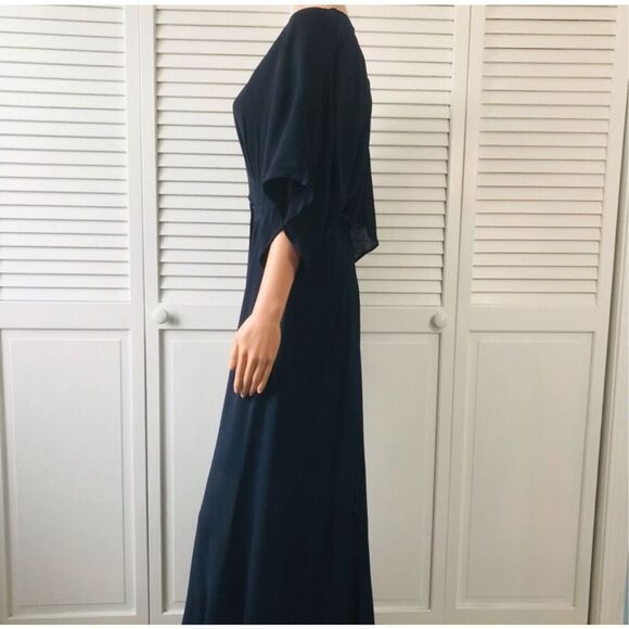 REFORMATION Navy Blue Winslow Maxi Wrap Dress Size XS - Picture 10 of 16
